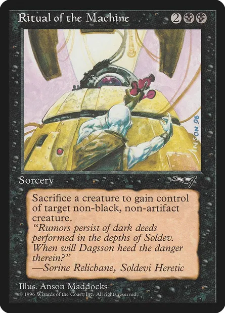 Rituel de la machine, carte Magic ALL 59 — extension Alliances
