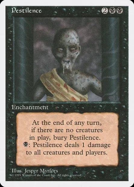 Peste, carte Magic 4ED 152 — extension Quatrième Edition