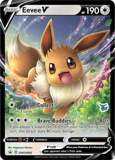 Eevee V, Pokémon card BA22 065 — Battle Academy 2022 set
