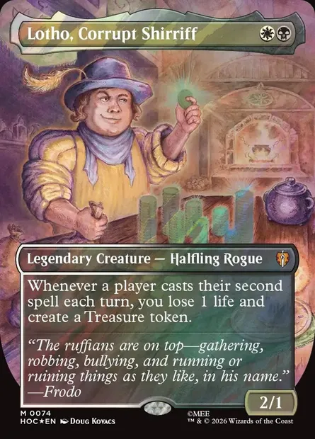 Lotho, Corrupt Shirriff, Magic card HOC 74 — The Hobbit Eternal set
