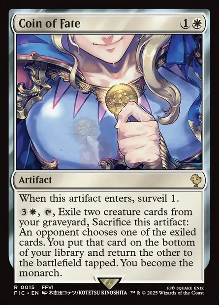 Coin of Fate, Magic card FIC 15 — Final Fantasy Commander set