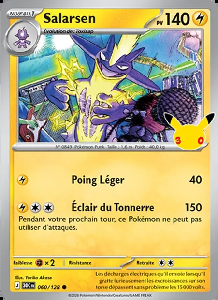 Salarsen, carte Pokémon 30C 060 — extension 30ᵉ Anniversaire