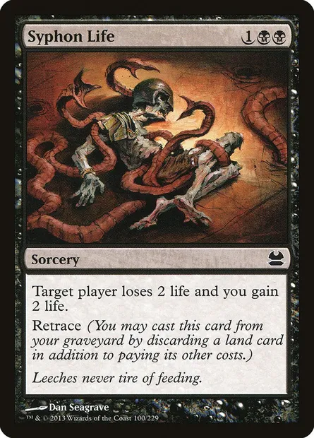 Syphon Life, Magic card MMA 100 — Modern Masters set