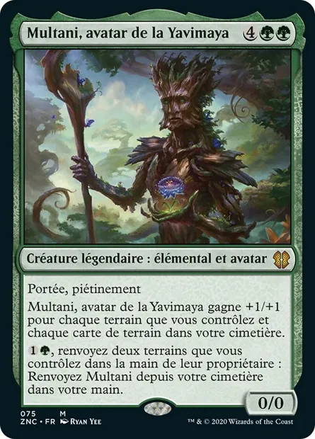 Multani, avatar de la Yavimaya, carte Magic ZNC 75 — extension Zendikar Rising Commander