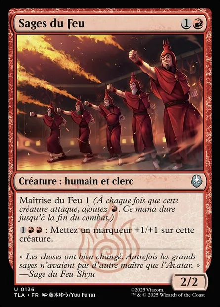 Sages du Feu, carte Magic TLA 136 — extension Avatar: The Last Airbender