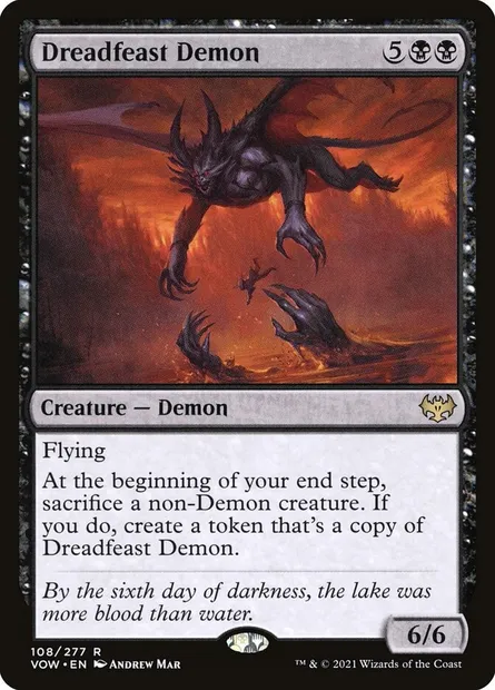 Dreadfeast Demon, Magic card VOW 108 — Innistrad: Crimson Vow set
