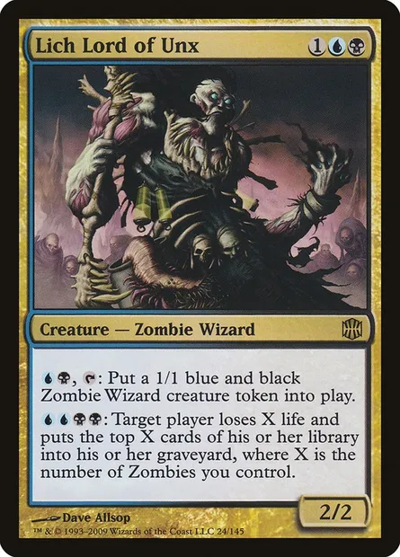 Lich Lord of Unx, Magic card ARB 24 — Alara Reborn set