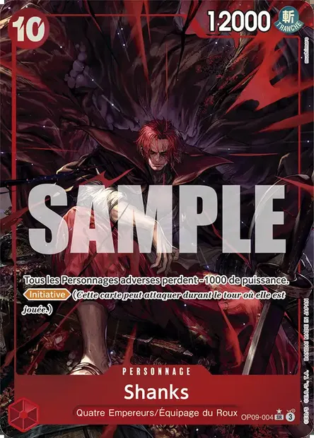 Shanks, carte One Piece OP09-004 — extension LES NOUVEAUX EMPEREURS
