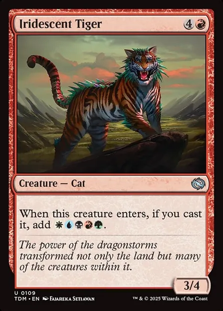 Iridescent Tiger, Magic card TDM 109 — Tarkir: Dragonstorm set
