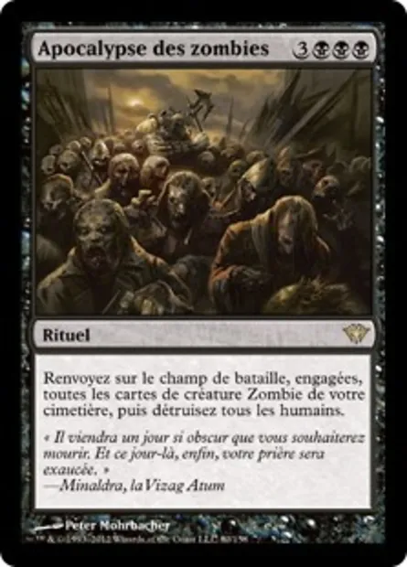 Apocalypse des zombies, carte Magic DKA 80 — extension Obscure Ascension