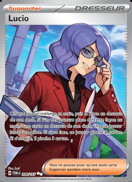 Lucio, carte Pokémon TWM 208 — extension Mascarade Crépusculaire