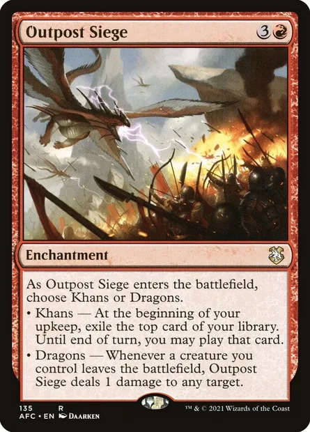 Outpost Siege, Magic card AFC 135 — Forgotten Realms Commander set