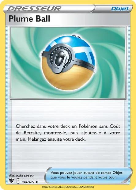 Plume Ball, carte Pokémon ASR 141 — extension Astres Radieux