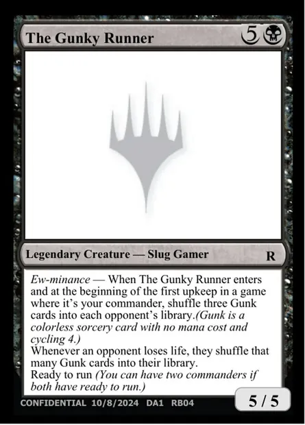 The Gunky Runner, Magic card UNK RB04 — Unknown Event set