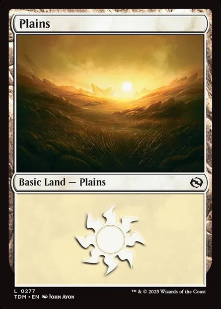 Plains, Magic card TDM 277 — Tarkir: Dragonstorm set