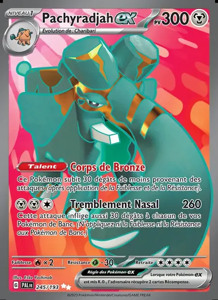 Pachyradjah-ex, carte Pokémon PAL 245 — extension Évolutions à Paldea