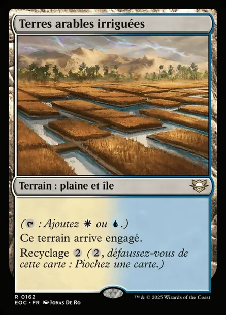 Terres arables irriguées, carte Magic EOC 162 — extension Edge of Eternities Commander