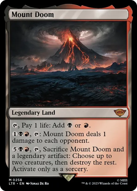 Mount Doom, Magic card LTR 258 — The Lord of the Rings: Tales of Middle-earth set