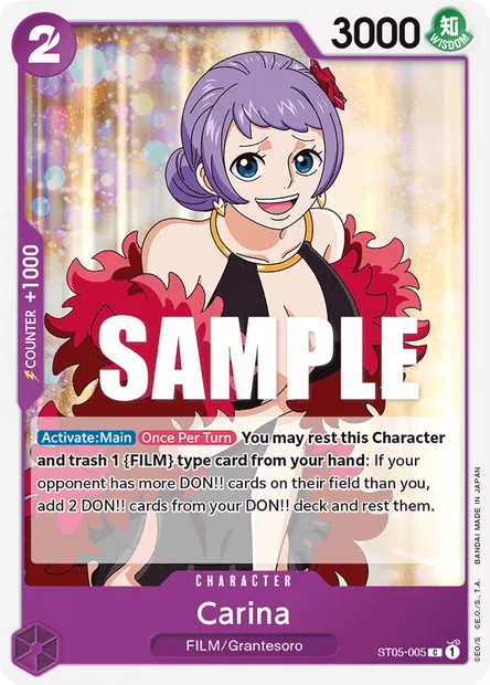 Carina, carte One Piece ST05-005 — extension ONE PIECE FILM edition