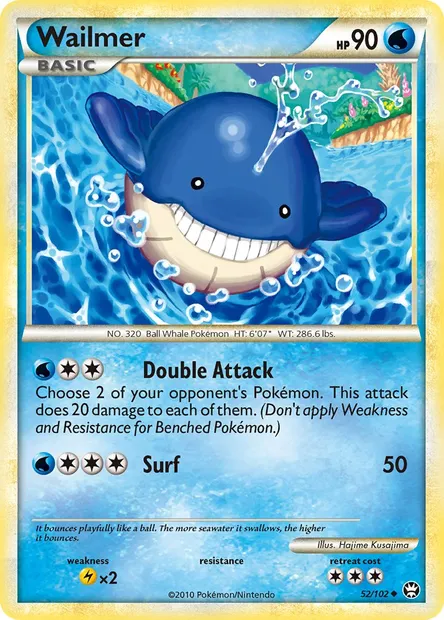 Wailmer, Pokémon card TM 52 — Triumphant set