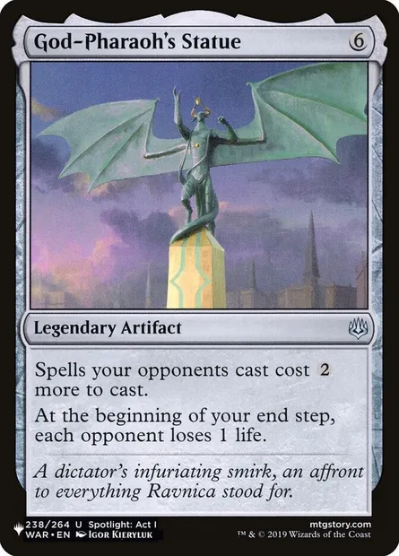 God-Pharaoh's Statue, Magic card PLST WAR-238 — The List set