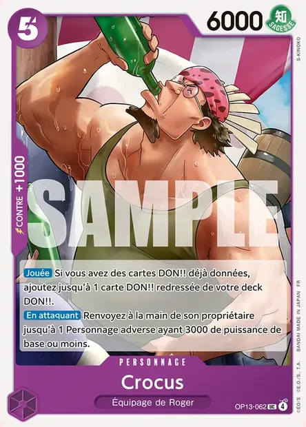 Crocus, carte One Piece OP13-062 — extension SUCCESSEURS