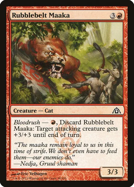 Rubblebelt Maaka, Magic card DGM 38 — Dragon's Maze set