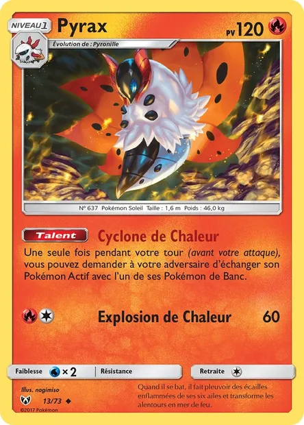 Pyrax, carte Pokémon SLG 13 — extension Légendes Brillantes