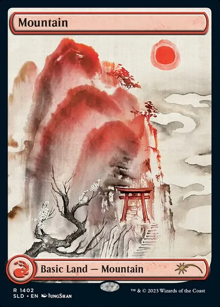 Montagne, carte Magic SLD 1402 — extension Secret Lair Drop