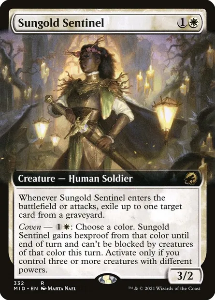 Sungold Sentinel, Magic card MID 332 — Innistrad: Midnight Hunt set