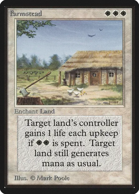 Farmstead, Magic card LEB 20 — Limited Edition Beta set