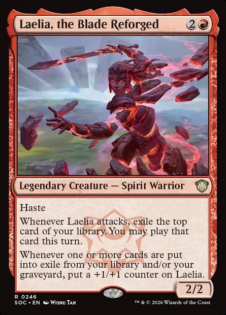 Laelia, the Blade Reforged, Magic card SOC 246 — Secrets of Strixhaven Commander set