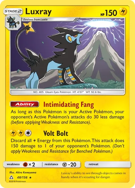 Luxray, Pokémon card UPR 48 — Ultra Prism set