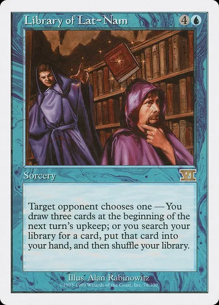 Library of Lat-Nam, Magic card 6ED 78 — Classic Sixth Edition set