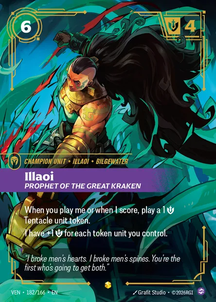 Illaoi, carte Riftbound VEN 182 — extension Vendetta