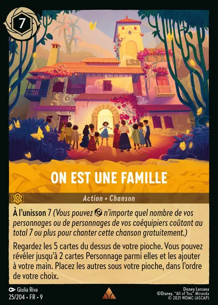 On est une Famille, carte Disney Lorcana CH9-025 — extension Fabuleux