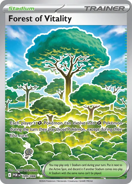 Forest of Vitality, Pokémon card POR 109 — Perfect Order set