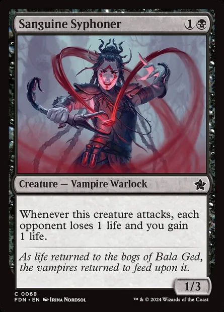 Sanguine Syphoner, Magic card FDN 68 — Foundations set