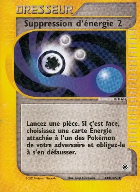 Suppression d'énergie 2, carte Pokémon EX 140 — extension Expedition