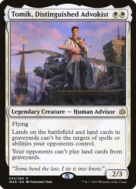 Tomik, Distinguished Advokist, Magic card WAR 34 — War of the Spark set