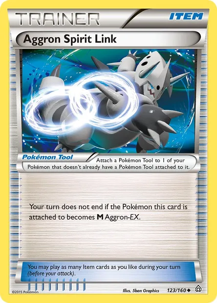 Aggron Spirit Link, Pokémon card PRC 123 — Primal Clash set
