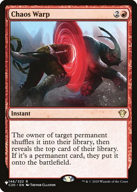 Chaos Warp, Magic card PLST C20-146 — The List set