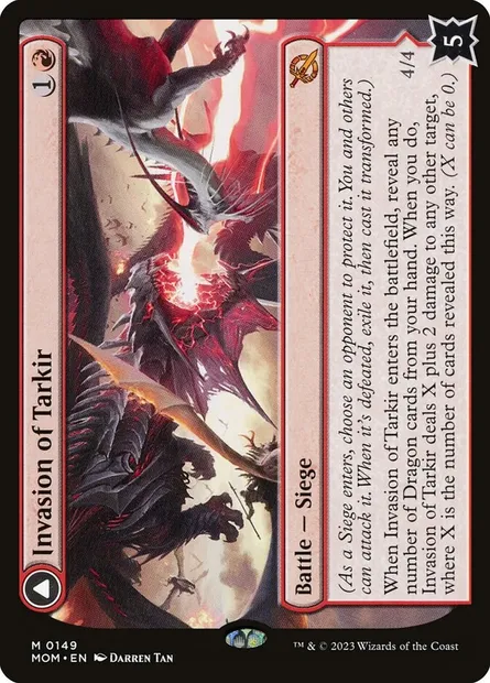 Invasion of Tarkir // Defiant Thundermaw, Magic card MOM 149 — March of the Machine set