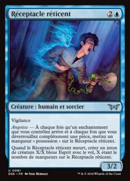 Réceptacle réticent, carte Magic DSK 81 — extension Duskmourn: House of Horror