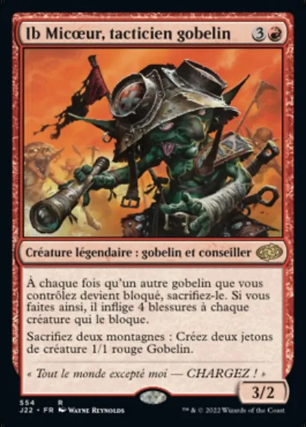 Ib Micœur, tacticien gobelin, carte Magic J22 554 — extension Jumpstart 2022