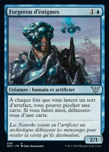 Forgeron d'énigmes, carte Magic NEC 96 — extension Neon Dynasty Commander