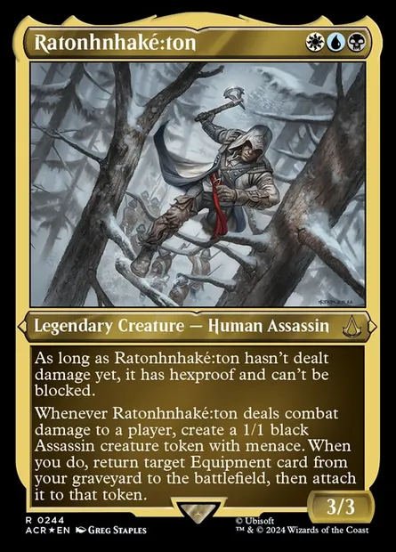Ratonhnhaké꞉ton, carte Magic ACR 244 — extension Assassin's Creed
