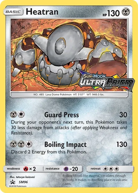 Heatran, carte Pokémon SM 96 — extension Promo SM