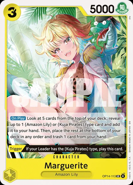Marguerite, One Piece card OP14-113 — THE AZURE SEA’S SEVEN set
