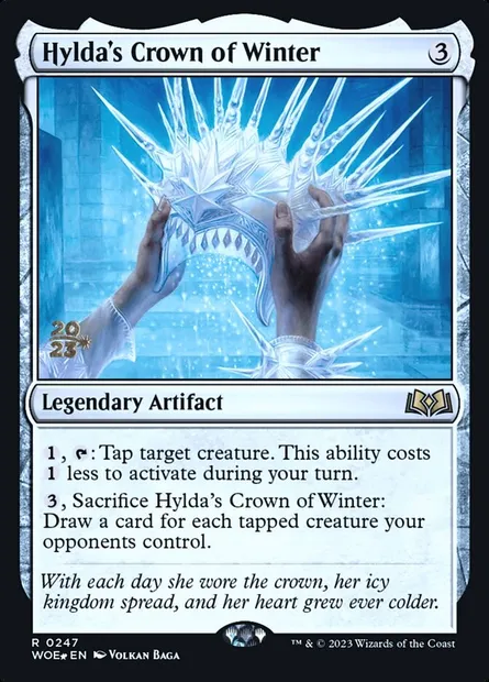 Couronne d'hiver de Hylda, carte Magic PWOE 247s — extension Wilds of Eldraine Promos